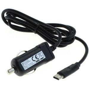 USB-C Autolader - 5V - 2,4A - 12W - 1,1 meter - Zwart
