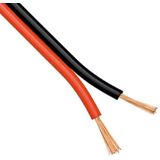 Luidsprekerkabel CCA 2 x 0,75mm2 - Zwart/Rood - per meter