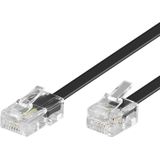 RJ45 naar RJ11 adapterkabel 3m Zwart