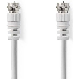 COAX antenne kabel 2m F-connectors Wit