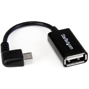 StarTech 12 cm rechtshoekige micro-USB-naar-USB-OTG-hostadapter M/F
