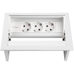 Power Desk In - 3x Schuko - 1 meter eGST (m) - Wit