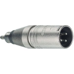 Neutrik XLR 3-pin (m) - Mono Tulp (m) Adapter - Metaal