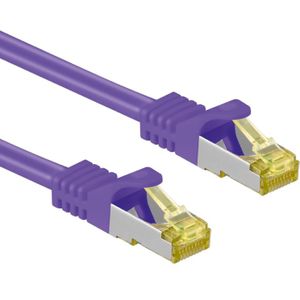 S/FTP CAT7 10 Gigabit Netwerkkabel - CU - 7,5 meter - Paars