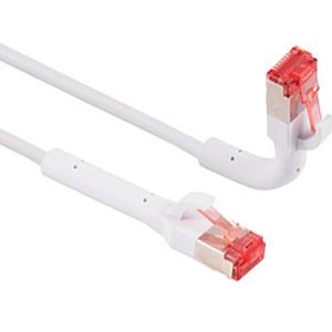 FTP CAT6A 10 Flexline Gigabit Netwerkkabel - CU - Buigbare connector - 3 meter - Wit