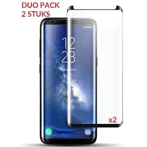 2 STUKS Galaxy S8 Plus Case Friendly 3D Tempered Glass Screen Protector - Wit