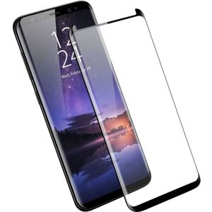 Galaxy S9 Case Friendly 3D Curved Tempered Glass Screen Protector - Zwart