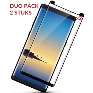 2 STUKS Galaxy Note 8 Case Friendly 3D Tempered Glass Screen Protector - Volledig Transparant