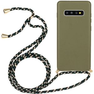 Galaxy S10 Crossbody TPU Hoesje met Koord Groen