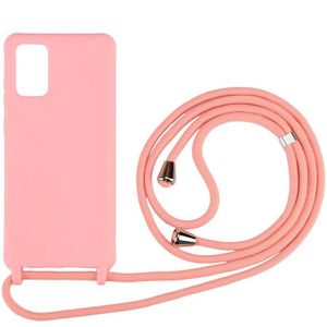 Galaxy Note 10 Plus Crossbody TPU Hoesje met Koord Roze