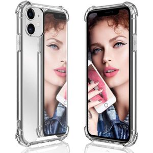 iPhone 12 Mini TPU Air Cushion Spiegel Hoesje 4 Kleuren - Zwart