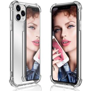 iPhone 11 Pro TPU Air Cushion Spiegel Hoesje 4 Kleuren - Zwart