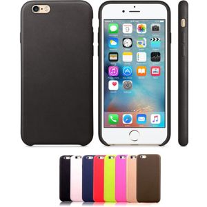 iPhone 6 / 6S Leren Back Cover Hoesje - Bruin