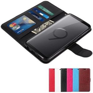 Galaxy S9 Leren Portemonnee Hoesje Met Pasfotovakje - Hemelblauw