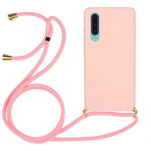 Huawei P30 Crossbody TPU Hoesje met Koord Roze