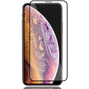 iPhone Xs Max Full Cover Full Glue Tempered Glass Protector - Zwart