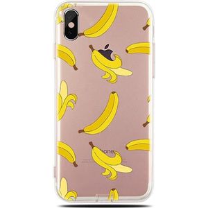 iPhone X / Xs Soft TPU Hoesje Banaan Print