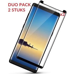 2 STUKS Galaxy Note 8 Case Friendly 3D Tempered Glass Screen Protector - Zwart