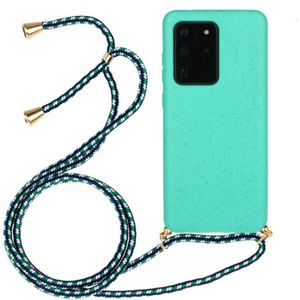 Galaxy S20 Ultra Crossbody TPU Hoesje met Koord Mint