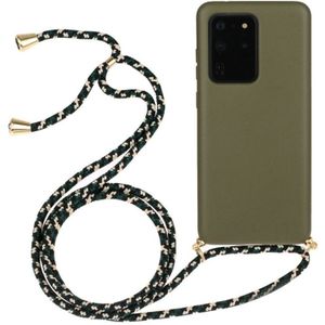 Galaxy S20 Ultra Crossbody TPU Hoesje met Koord Groen