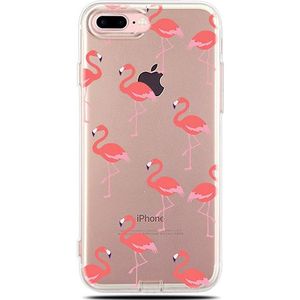 iPhone 7 / 8 Plus Soft TPU Hoesje Flamingo Print