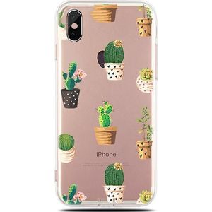 iPhone X / Xs Soft TPU Hoesje Cactus Print