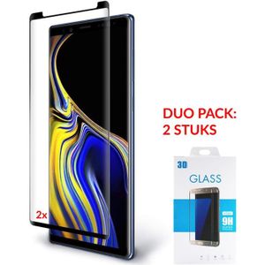 2 STUKS Galaxy Note 9 Case Friendly 3D Tempered Glass Screen Protector - Transparant