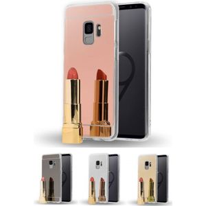 Galaxy S9 TPU Bling Spiegel Hoesje 4 Kleuren - Rosé Goud