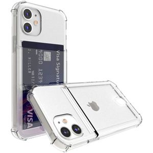 iPhone 12 Mini Transparant TPU Hoesje Met Card Slot - Pasjesvakje