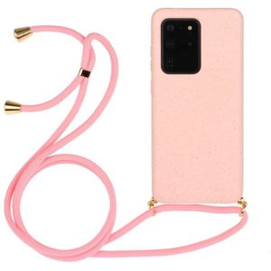 Galaxy S20 Ultra Crossbody TPU Hoesje met Koord Roze