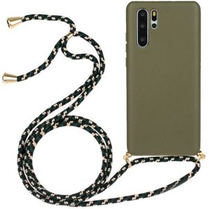 Huawei P30 Pro Crossbody TPU Hoesje met Koord Groen