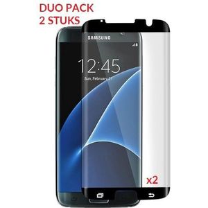 2 STUKS Galaxy S7 Edge Case Friendly 3D Tempered Glass Screen Protector - Wit
