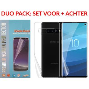 SET 2 STUKS Galaxy S10 Plus Premium 3D Folie Screen + Back Protector