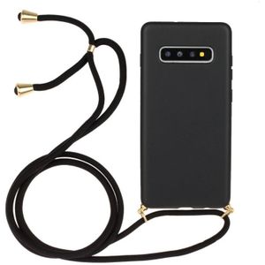 Galaxy S10 Plus Crossbody TPU Hoesje met Koord Zwart