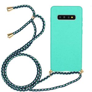 Galaxy S10 Plus Crossbody TPU Hoesje met Koord Mint