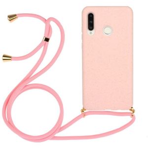 Huawei P30 Lite Crossbody TPU Hoesje met Koord Roze