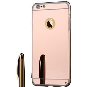 iPhone 6 / 6S TPU Bling Spiegel Hoesje - Zwart