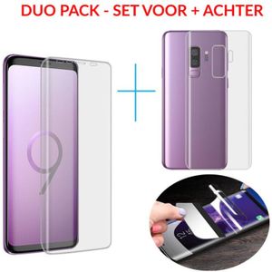 SET 2 STUKS Galaxy S9 Plus Premium 3D Folie Screen + Back Protector