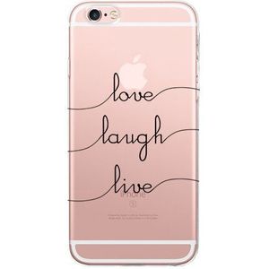 iPhone 6 Plus / 6S+ Soft TPU Hoesje Love Laugh Life Print