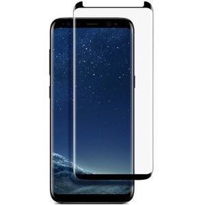 Galaxy S8 Case Friendly 3D Curved Tempered Glass Screen Protector - Zilver