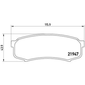 Remblokset BREMBO P 83 024, achter