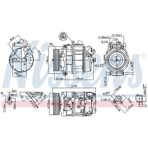 Compressor, airconditioner NISSENS 890069