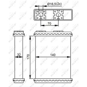 Warmtewisselaar, interieur verwarming NRF 52230