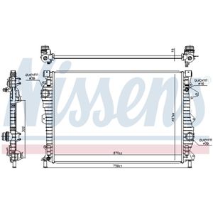 Radiator, motorkoeling NISSENS 606681