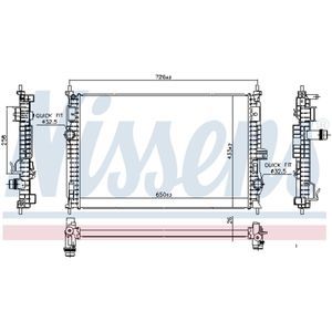 Radiator, motorkoeling NISSENS 606342