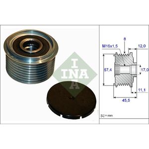 Generator vrijloop INA 535 0069 10