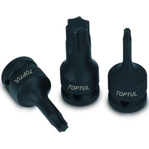 TORX slagmoerdoos TOPTUL 3/8 inch T27, Lengte 52mm