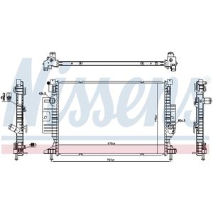 Radiator, motorkoeling NISSENS 606387
