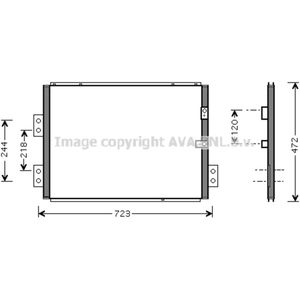 Condensator, airconditioning AVA COOLING TO5277