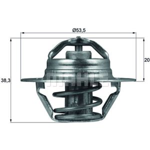Thermostaat, koelvloeistof MAHLE TX 88 82D